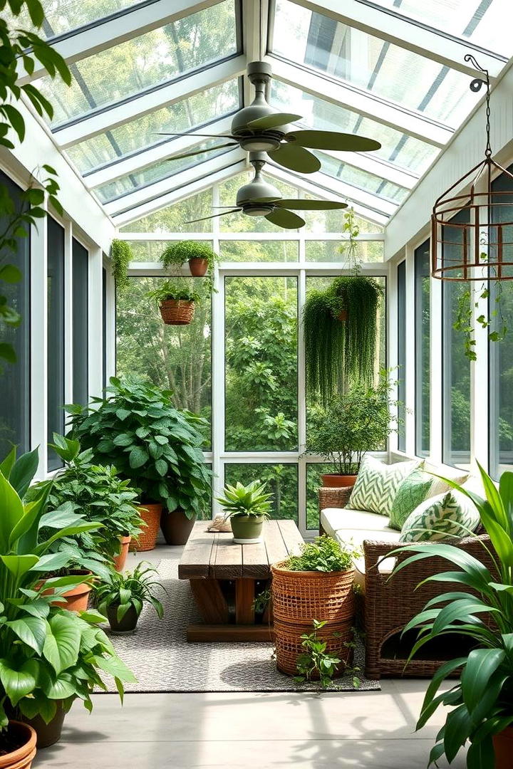 Lush Green Living Room - 21 Screened-in Porch Ideas