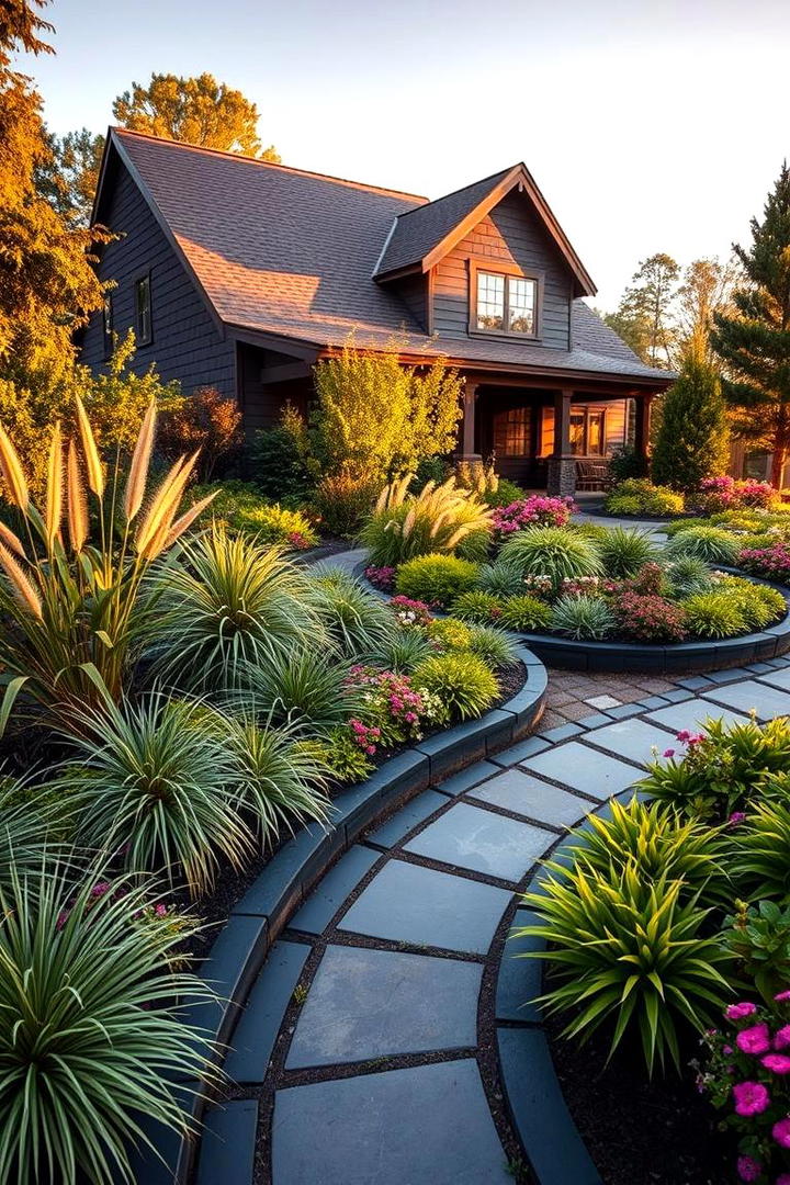 Lush Landscaping Accents - 30 Dark Brown House With Black Trim