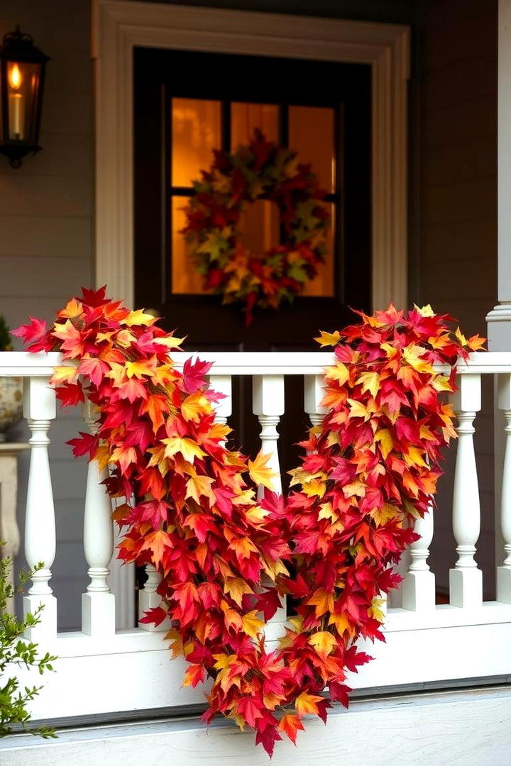 Lush Leaf Garland Adornments - 21 fall outdoor decorating ideas