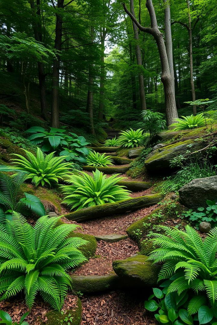 Lush Woodland Escape - 30 Sloped Garden Ideas