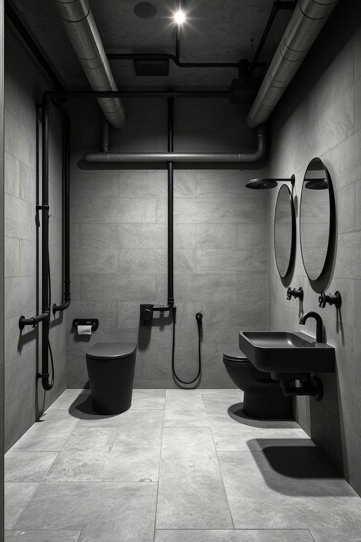 Luxe Industrial Vibe - 21 luxury bathroom ideas