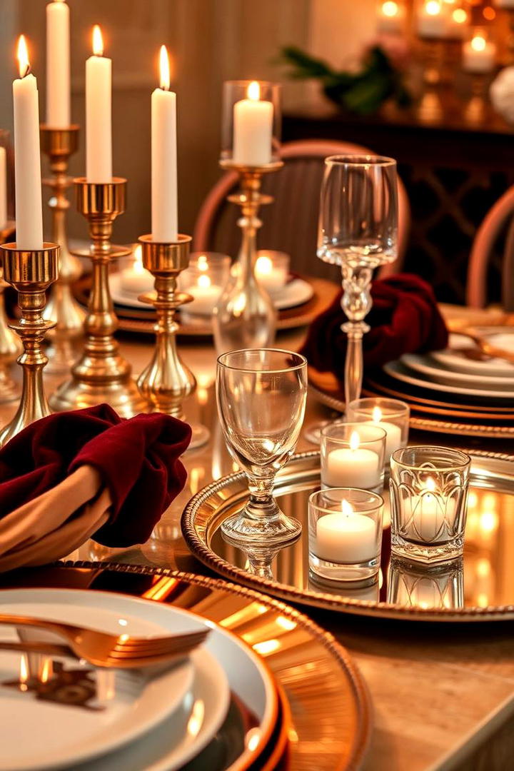 Luxe Metallic Accents - 21 Tablescape Ideas