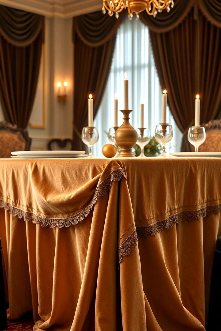 Luxurious Fabric Draping - 21 Dining Room Table Decor Ideas