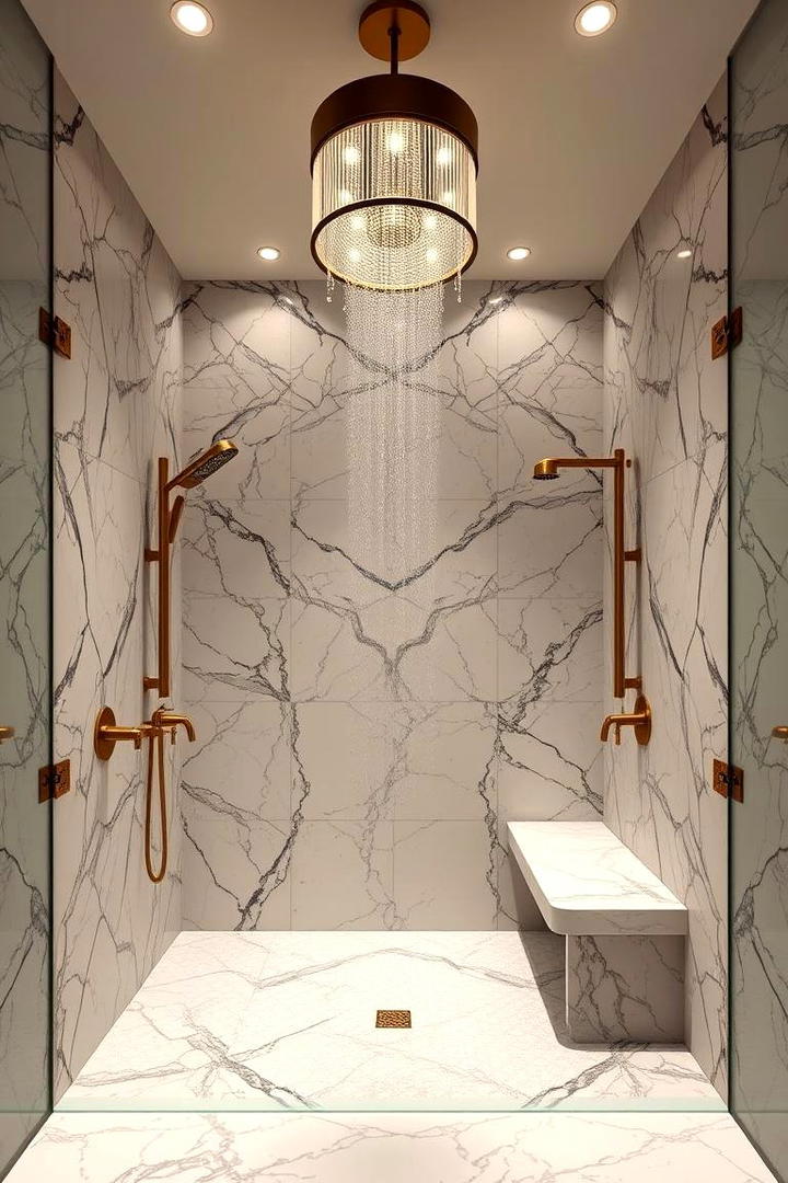 Luxurious Freestanding Shower - 30 Doorless Walk In Shower Ideas