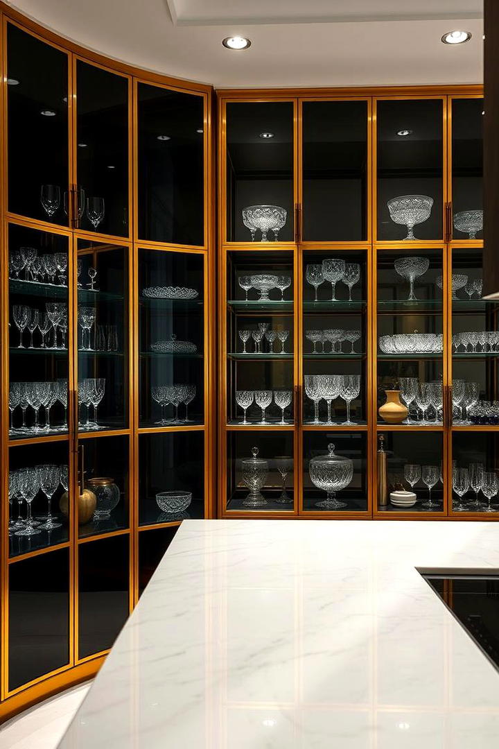 Luxurious Glass and Metal Cabinets - 21 Floor to Ceiling Cabinets Ideas