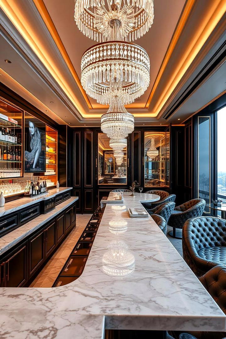 Luxurious High End Bar - 30 Kitchen Bar Ideas