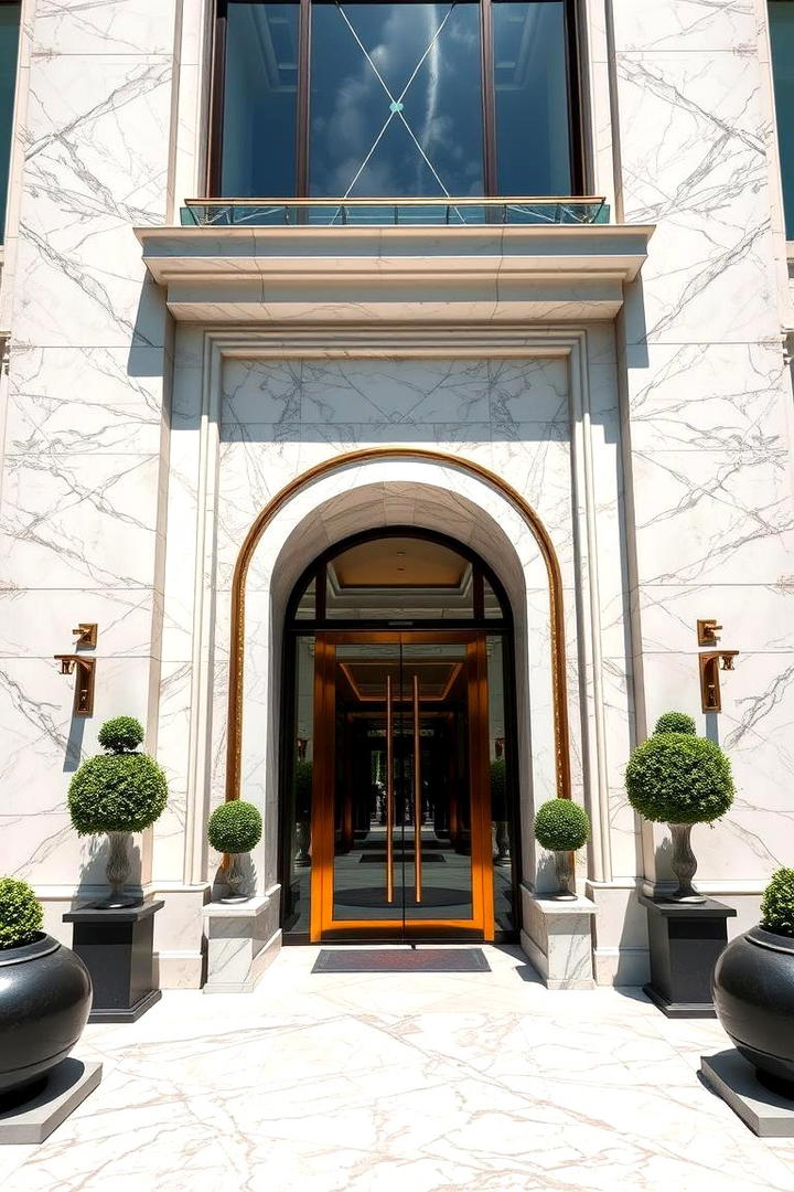 Luxurious Marble Facade - 30 driveway entrance ideas