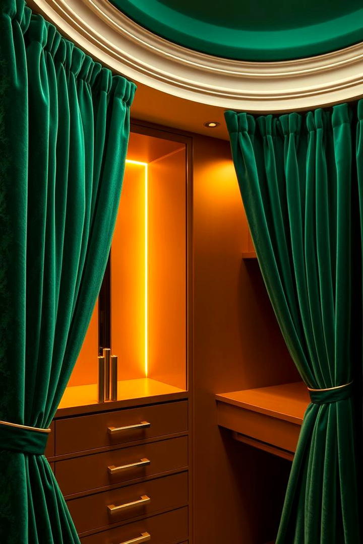 Luxurious Velvet Drapes - 30 closet curtain ideas