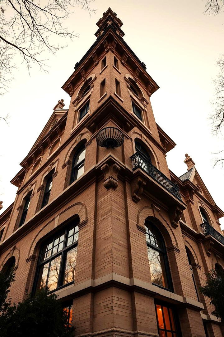 Luxury Beige Brick with Ornamental Details - 30 Beige Brick Exterior Home Ideas