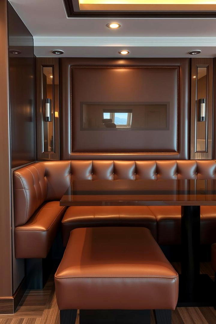 Luxury Leather Banquette - 21 Banquette Seating Ideas