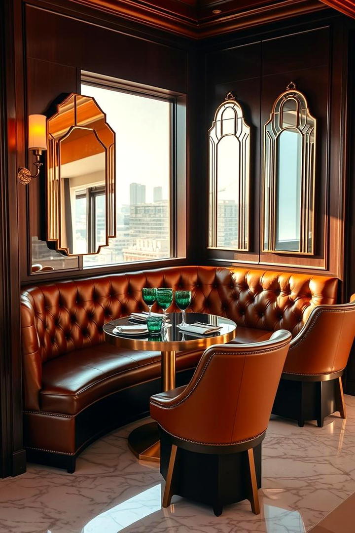 Luxury Leather Breakfast Nook - 21 Breakfast Nook Ideas