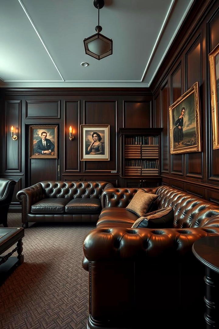 Luxury Leather Lounge - 21 Man Cave Design Ideas