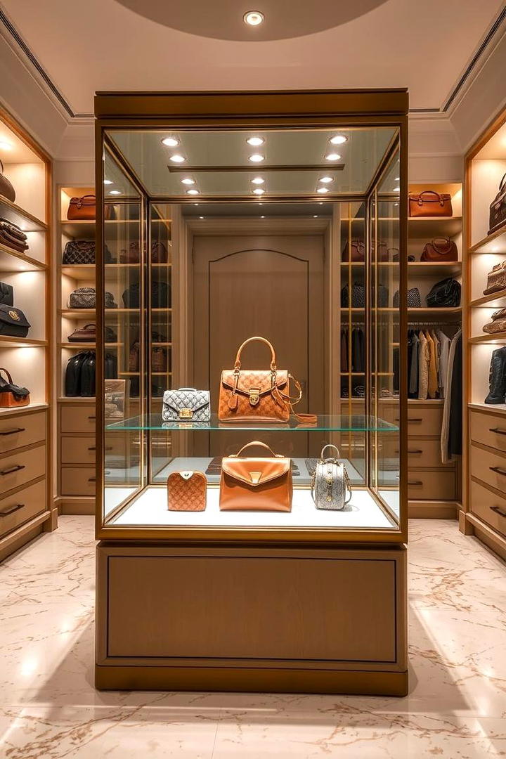 Luxury Purse Display Case - 30 Purse Storage Ideas