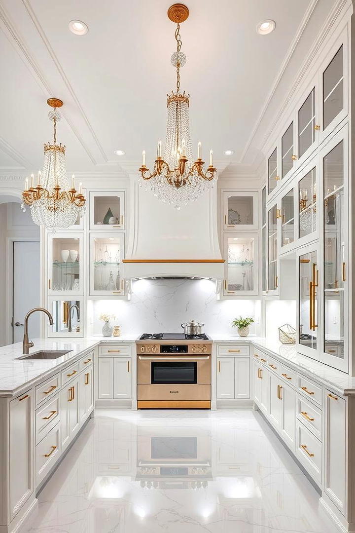 Luxury White Accents - 21 White Kitchen Ideas