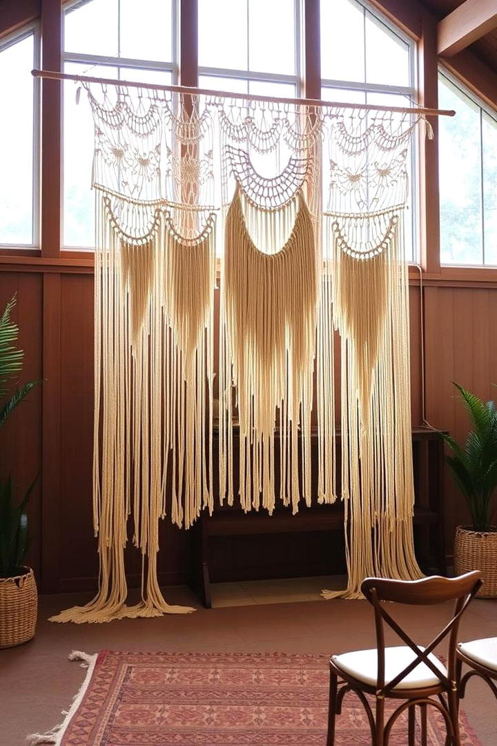 Macrame Backdrop Displays - 21 boho wedding ideas