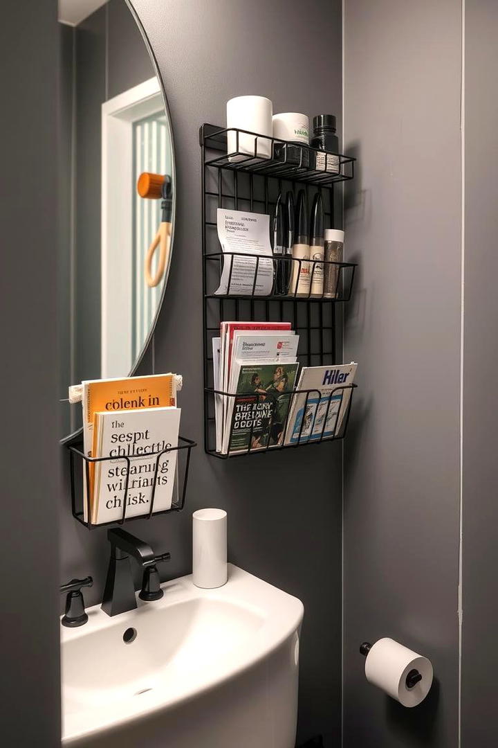 Magazine Holders - 21 Bathroom Storage Ideas