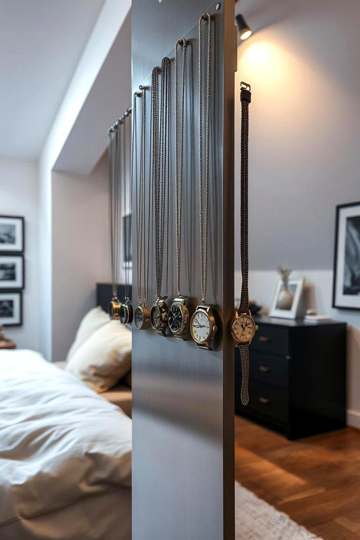 Magnetic Jewelry Strip - 30 Jewelry Storage Ideas