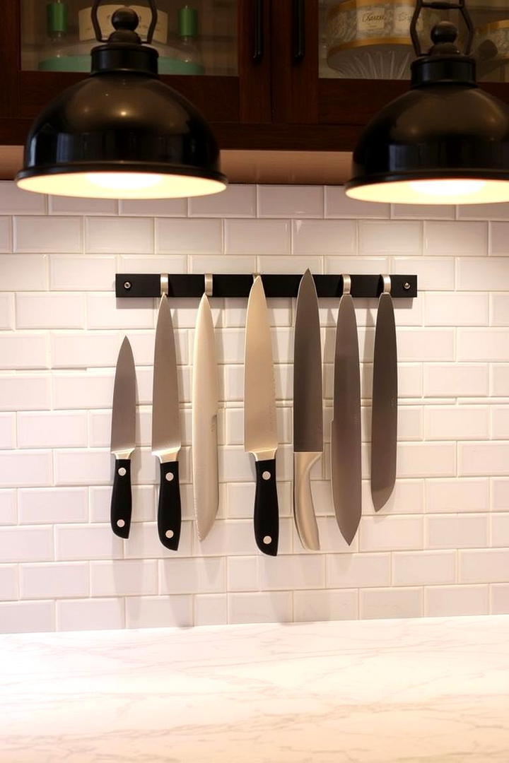 Magnetic Knife Holder - 21 Small Kitchen Storage Ideas