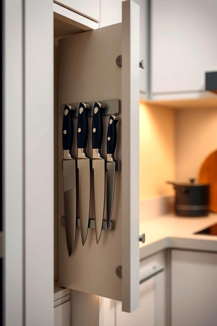 Magnetic Knife Holders - 21 Kitchen Cabinet Organization Ideas