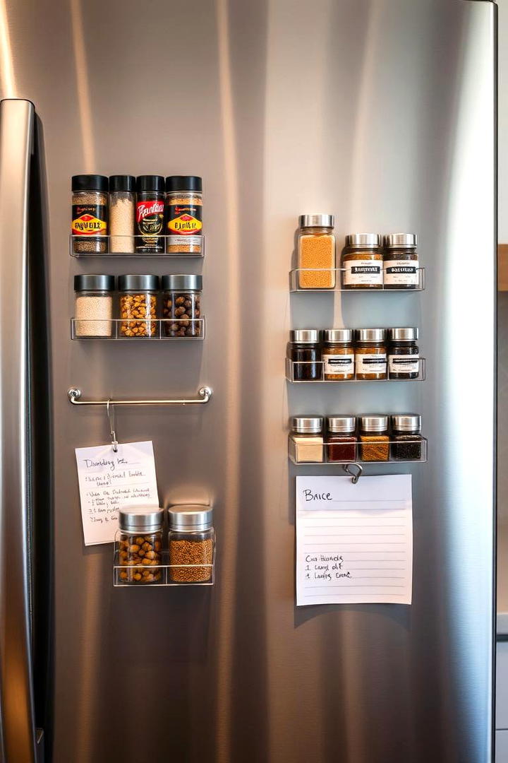 Magnetic Shelf Magic - 30 Fridge Organization Ideas