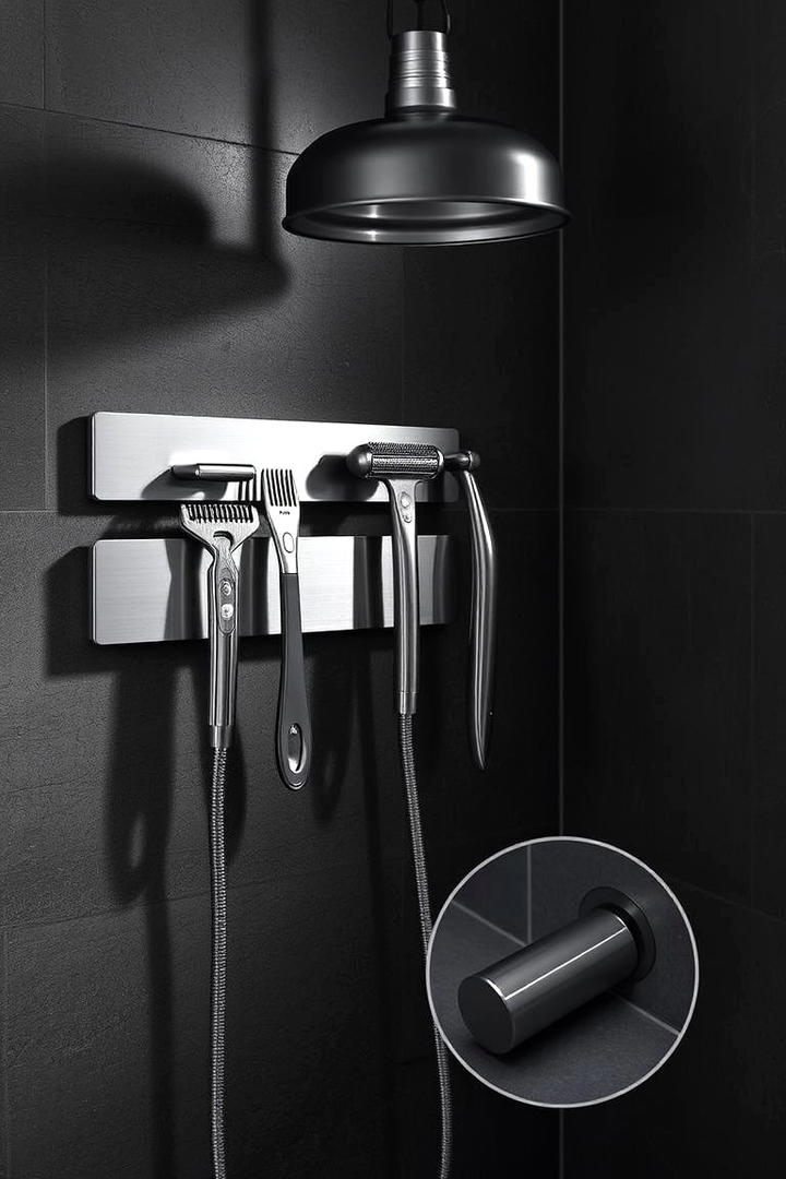 Magnetic Strip Holders for Compact Tools - 30 Shower Storage Ideas