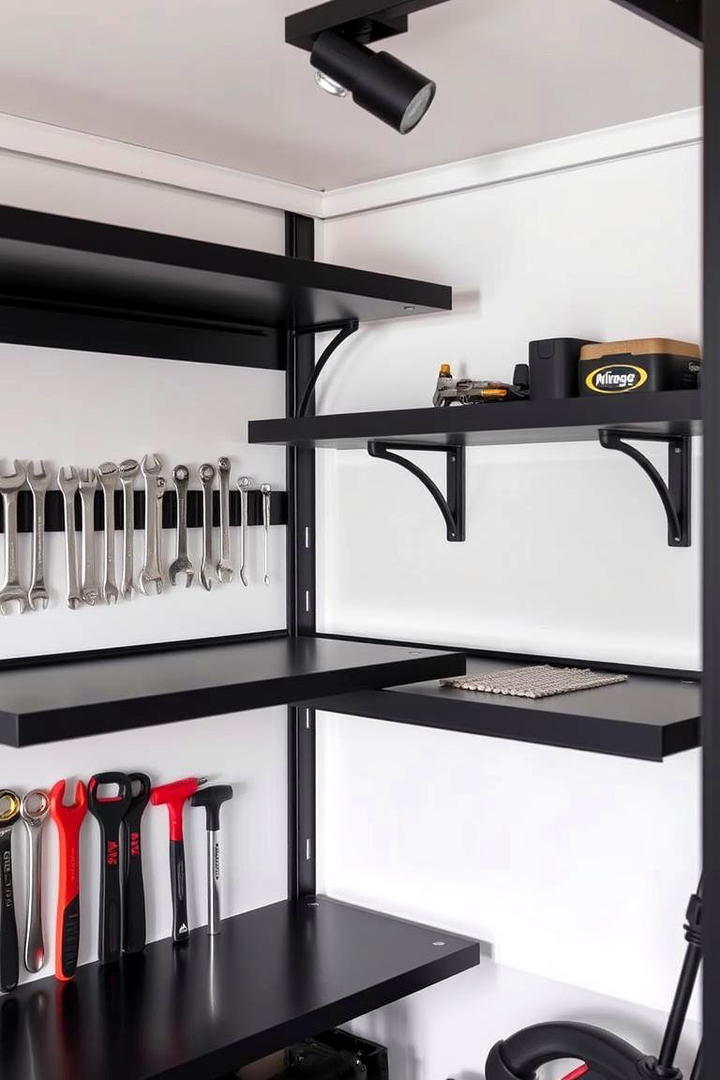 Magnetic Utility Shelves - 30 Shed Shelving Ideas