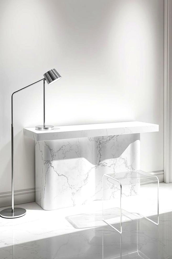 Marble Marvel - 30 Console Table Decor Ideas