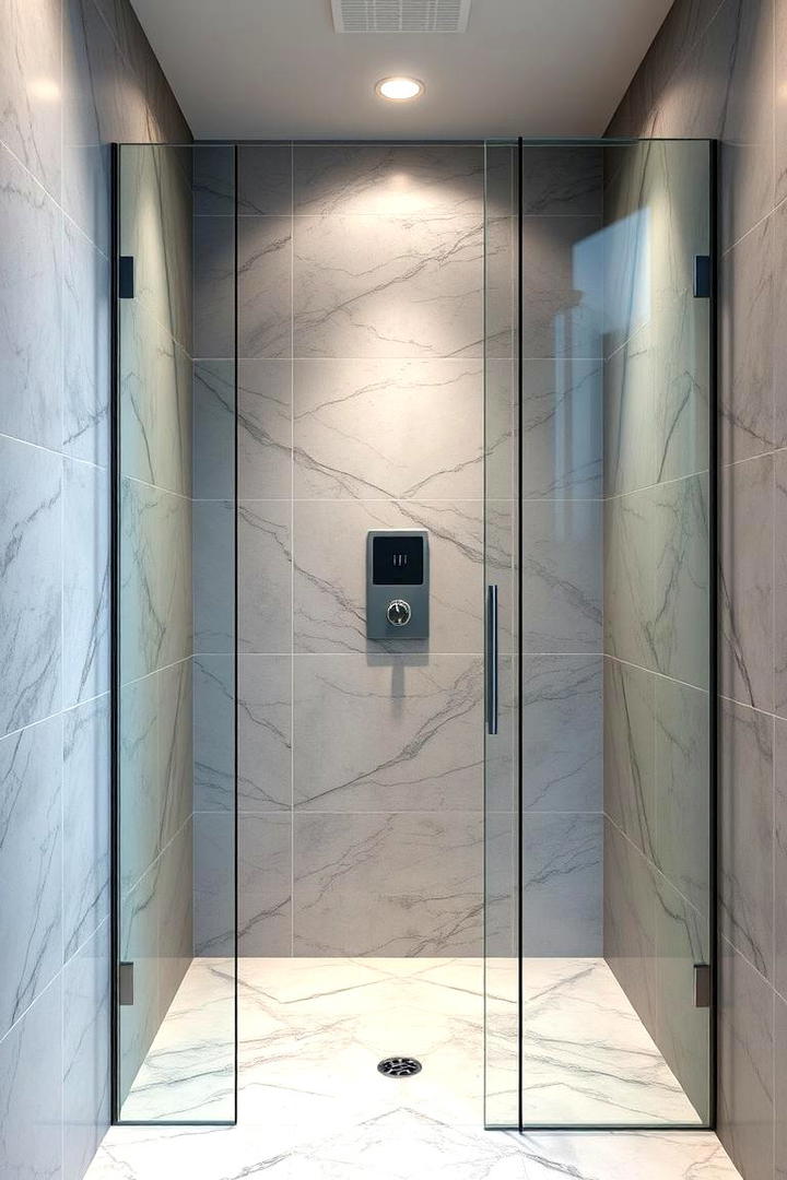 Marble Tiled Walk In Shower - 30 Marble Bathroom Ideas