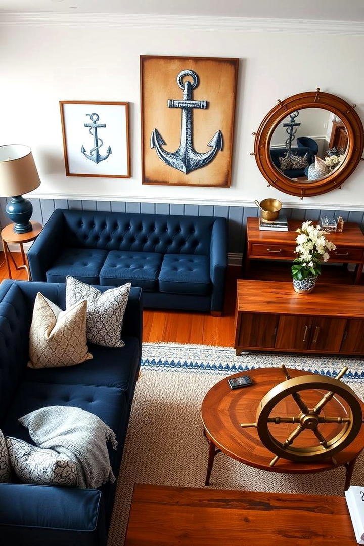 Marine Inspired Furnishings - 21 Coastal Living Room Ideas