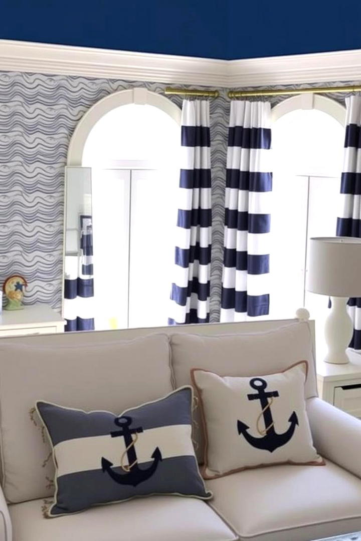 Marine Inspired Patterns and Prints - 21 Coastal Bedroom Ideas