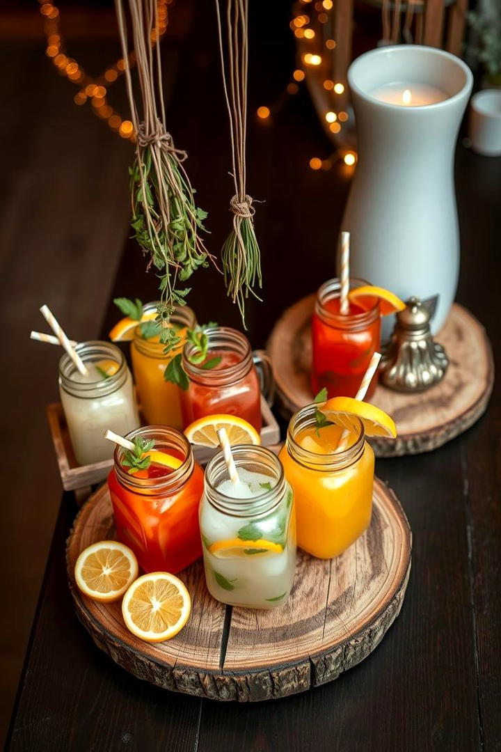 Mason Jar Cocktail Station - 30 Home Bar Ideas On A Budget