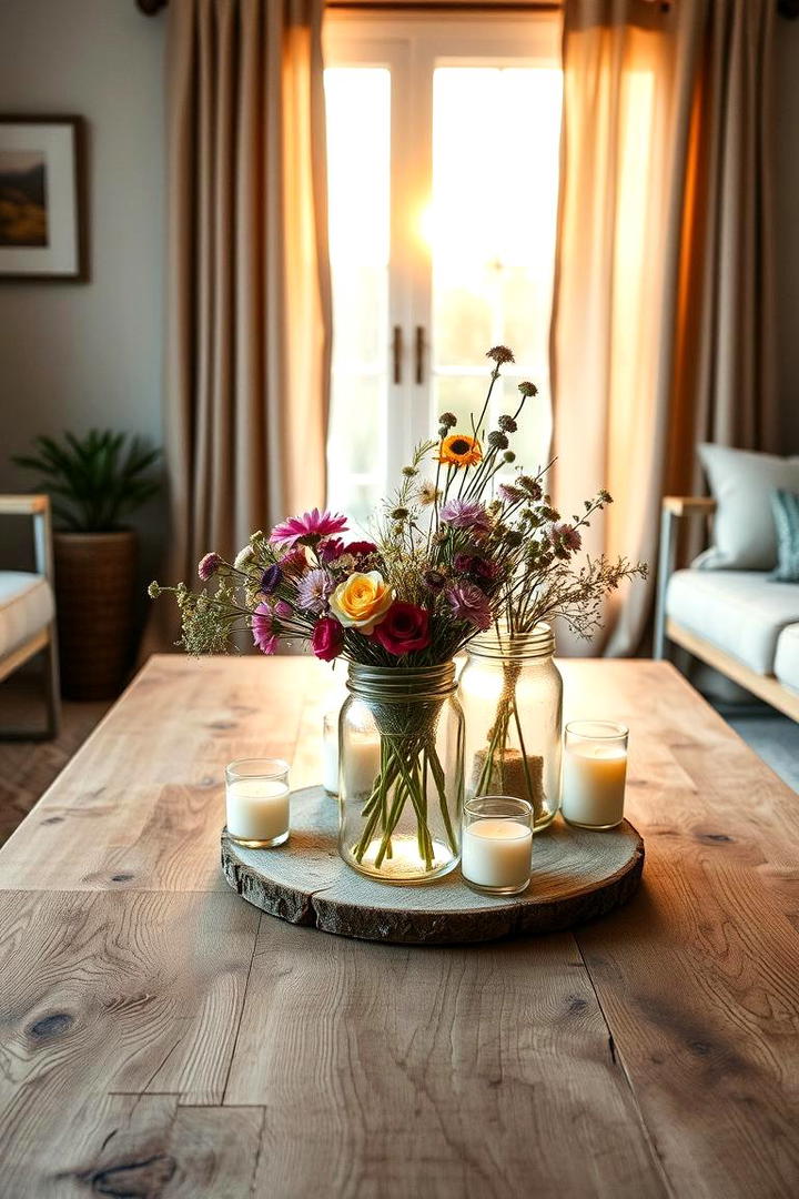 Mason Jar Decor Warmth - 21 Rustic Decor Ideas