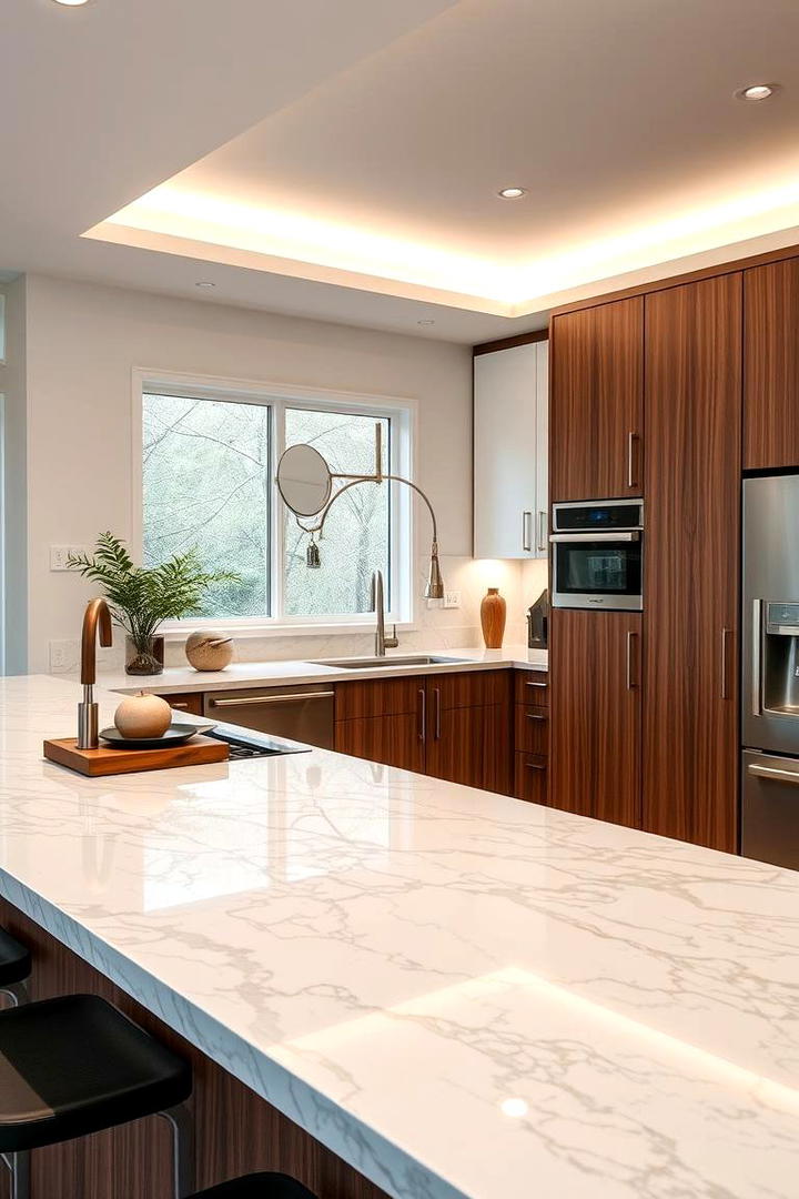 Matched Style and Function in Quartz - 30 Quartz Kitchen Countertops