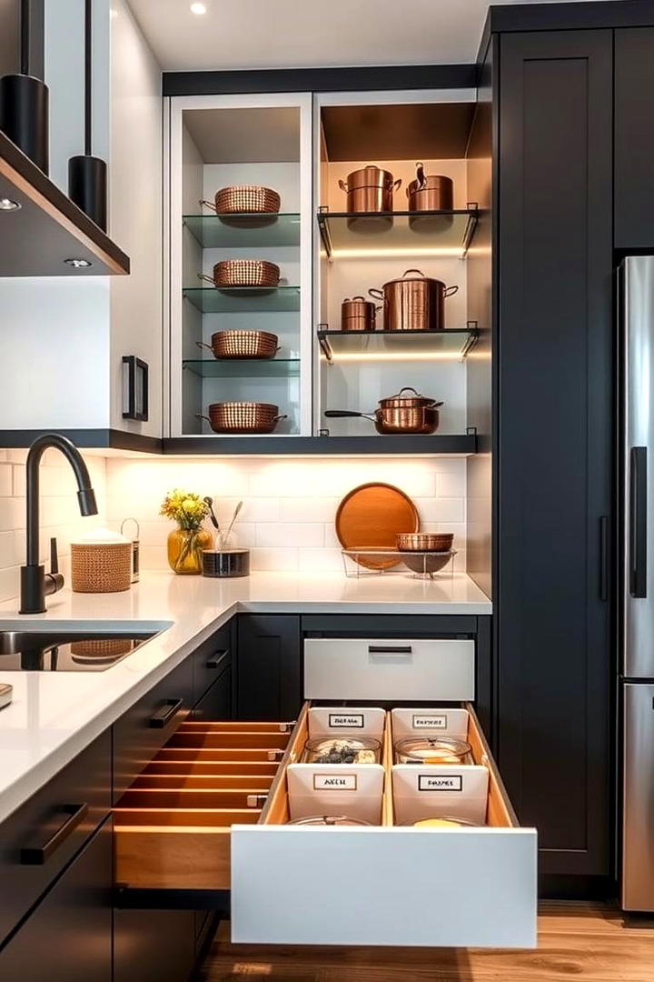 Maximized Storage Solutions - 30 Kitchens Without Upper Cabinets