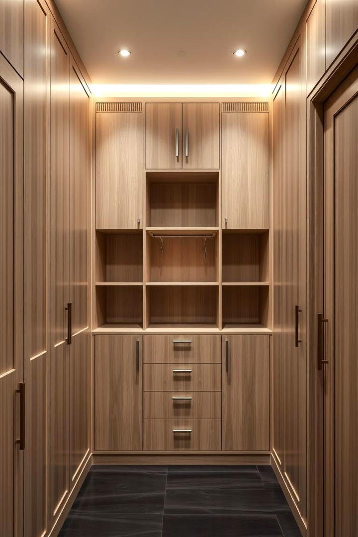 Maximizing Closet Efficiency with Custom Panels - 30 Hall Closet Organization Ideas