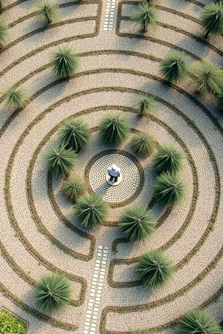 Meditative Tree Labyrinth - 30 Tree Landscaping Ideas