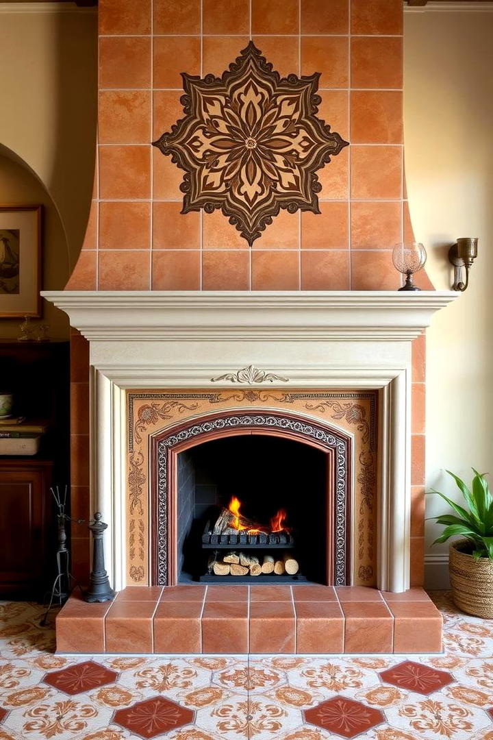 Mediterranean Haven - 21 Fireplace Tile Ideas