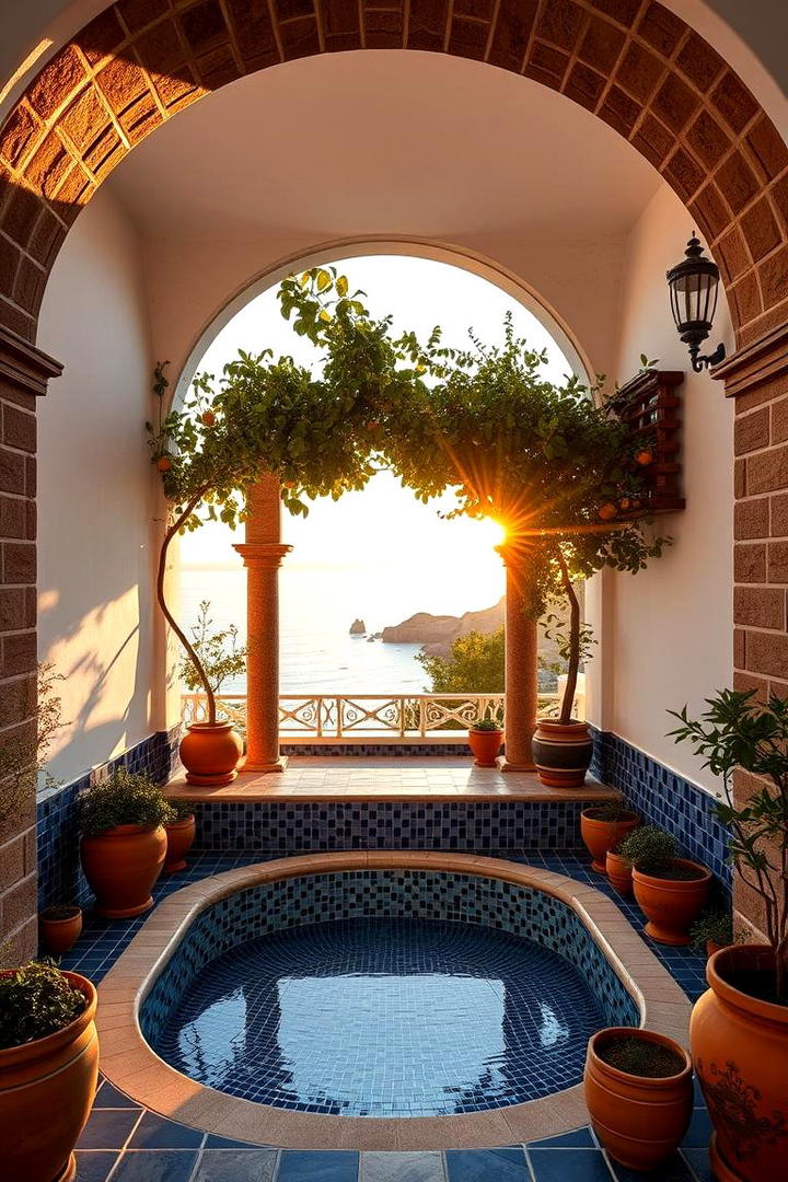 Mediterranean Outdoor Spa - 30 Outdoor Bathtub Ideas