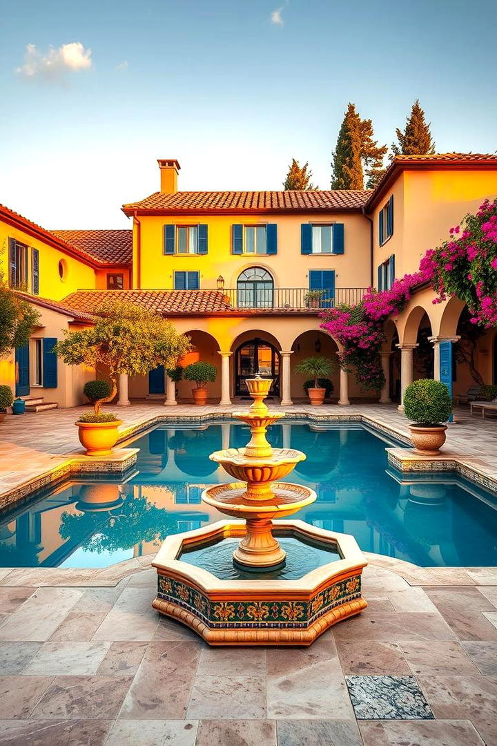 Mediterranean Pool Villa - 21 Pool House Ideas