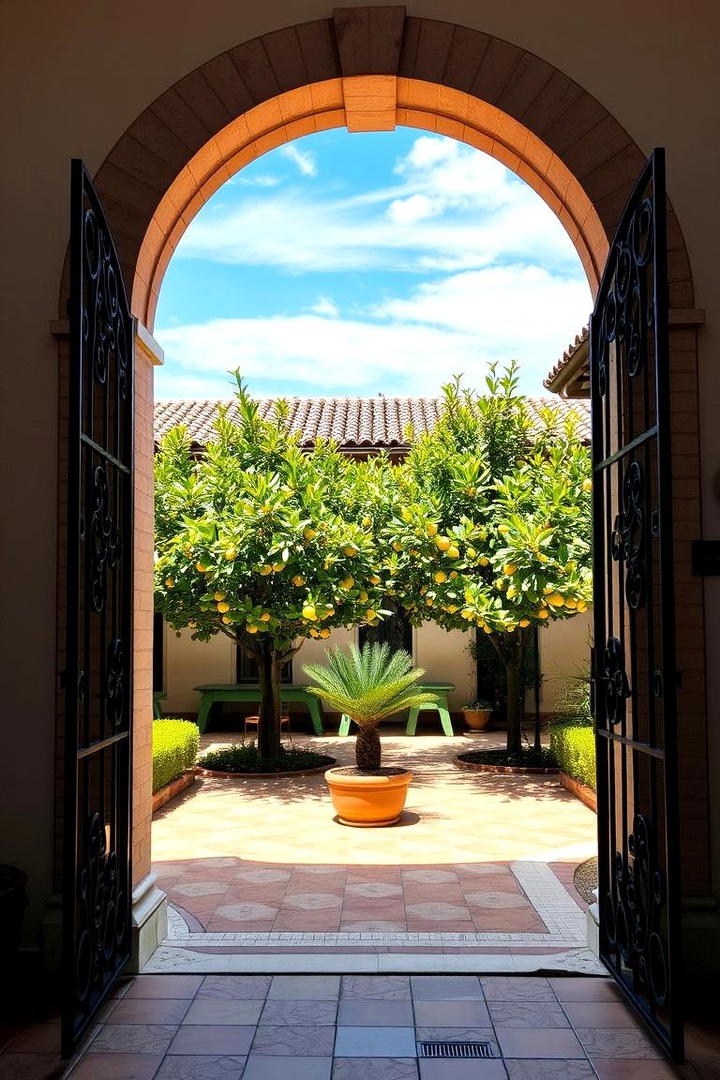 Mediterranean Style Archway - 30 garden gate ideas