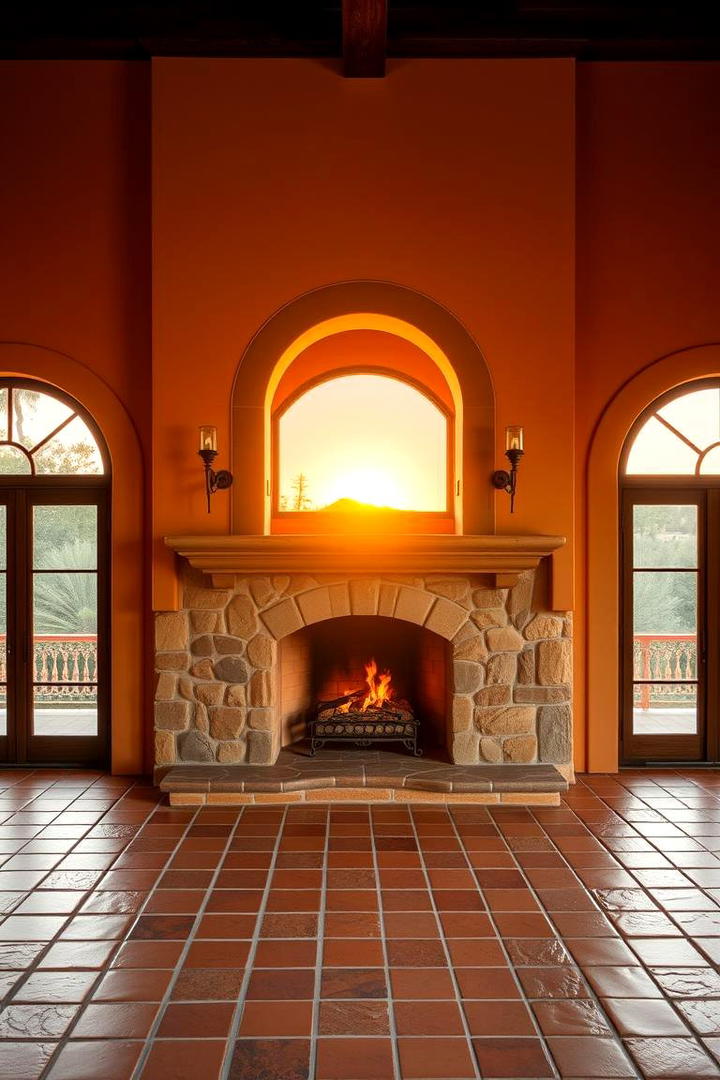 Mediterranean Warmth - 21 Stone Fireplace Ideas