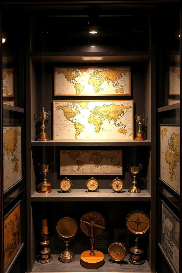 Memorabilia Shadow Boxes - 30 Hunting Trophy Room Ideas