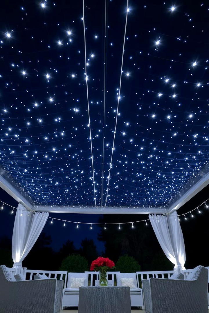 Mesmerizing Fiber Optic Lights - 30 Gazebo Lighting Ideas