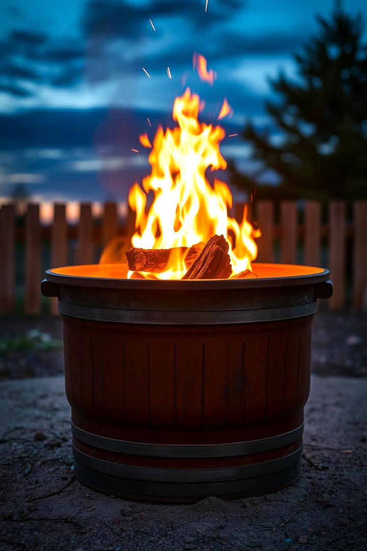 Metal Barrel Rustic Fire Pit - 30 Rustic Fire Pit Ideas