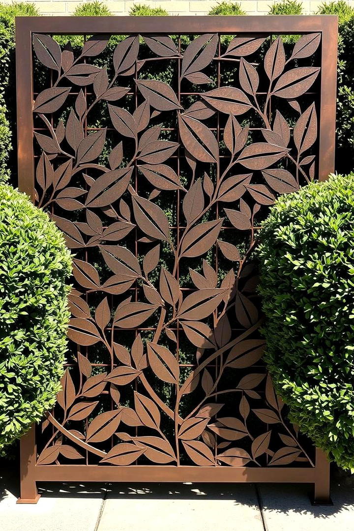 Metal Laser Cut Garden Divider - 30 Garden Divider Ideas