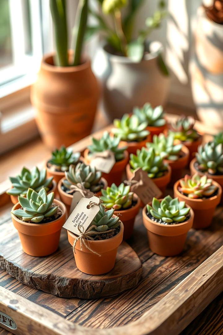 Mini Succulent Plants - 21 Wedding Favors Ideas