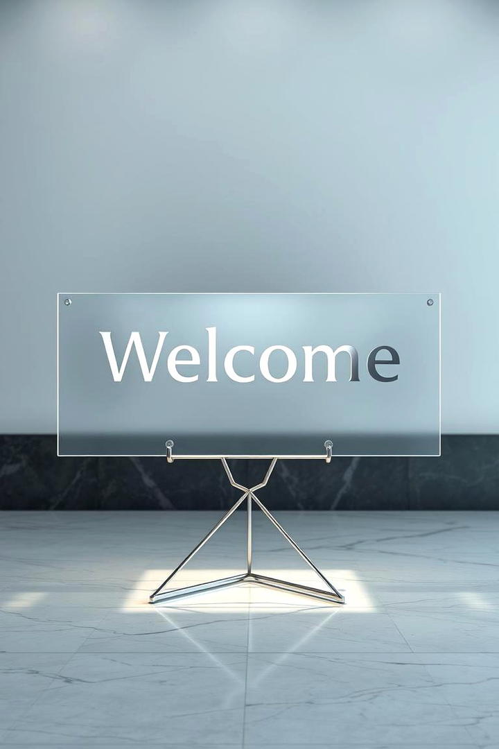 Minimalist Acrylic Welcome Sign - 21 Wedding Welcome Sign Ideas