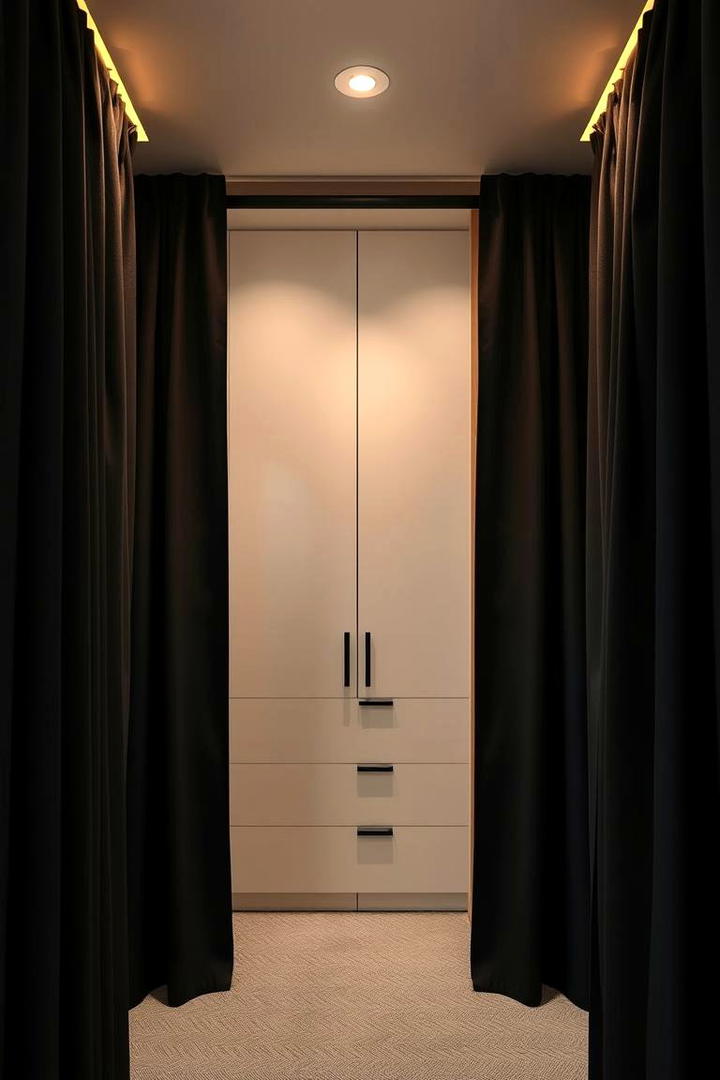 Minimalist Blackout Privacy - 30 closet curtain ideas