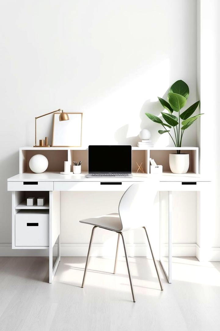 Minimalist Desk Design - 21 Modern Home Office Ideas