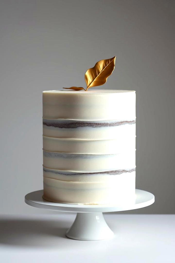 Minimalist Elegance Cake - 21 Naked and Semi-naked Wedding Cake Ideas